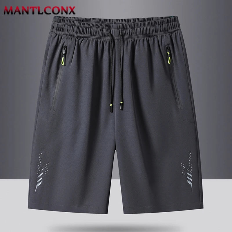 Sommer Herren Shorts Coole Sportbekleidung Laufshorts Freizeit-Unterteile Fitnessstudio Fitness Training Jogging Shorts Herren Schwarz Grau
