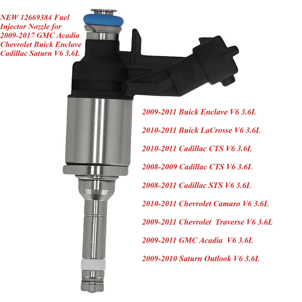 NEU 12669384 Einspritzdüse für 2009-2017 GMC Acadia /Chevrolet / Buick Enclave /Cadillac CTS STS /Saturn Outlook V6 3.6L