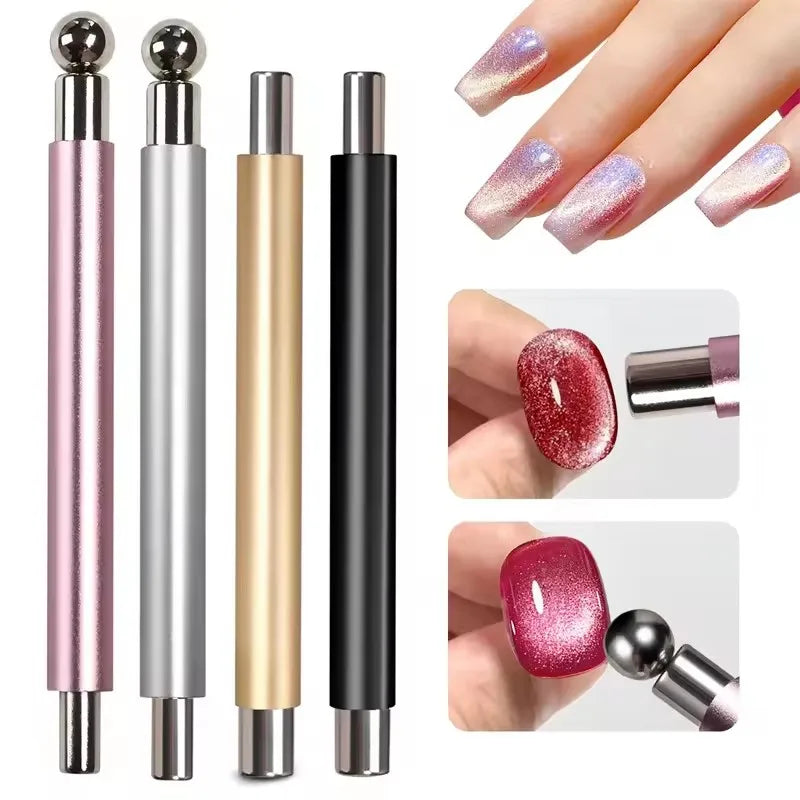 1 Stück Runde Stahl Magnetische Kugel Doppelkopf Verdickter Katzenaugen Magnetstick Zylindrischer Französischer Magnetstift Katzenaugen Magnetwerkzeug