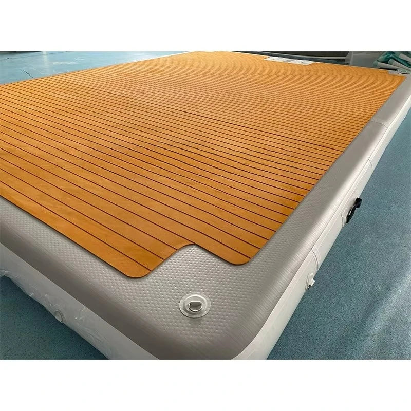 Beliebter Drop-Stitch-aufrollbarer aufblasbarer Yachtsteg schwimmender Jet-Ski-Dock Pontondeck aufblasbare Dockplattform zum Schwimmen