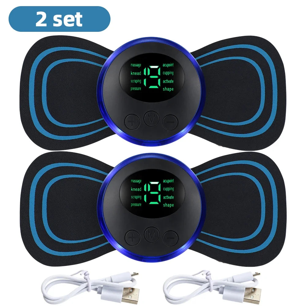 Muskel-Elektromassager 2/3/4 Stk. EMS Nackenmassagegerät 8 Modi 19 Stärken Vibrationsinstrument Behandlung