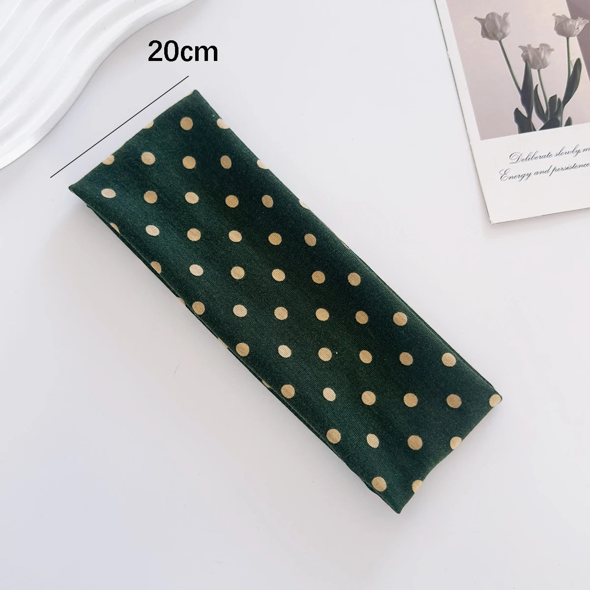 Elastisches Yoga-Stirnband für Damen mit Polka Dots, modisches Make-up-Stirnband für den Herbst, Haarschmuck, Sport- und Fitness-Stirnband