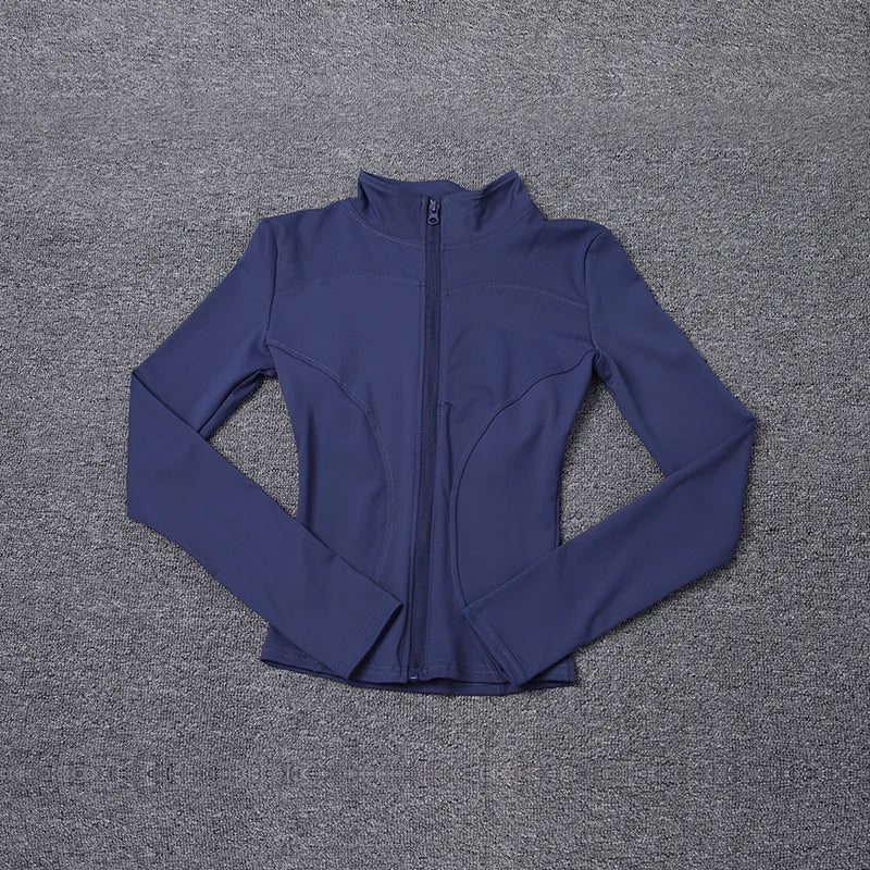 Damen Sportjacke Langarmshirt Trainingsjacke Fitnessbekleidung Yoga Sportbekleidung