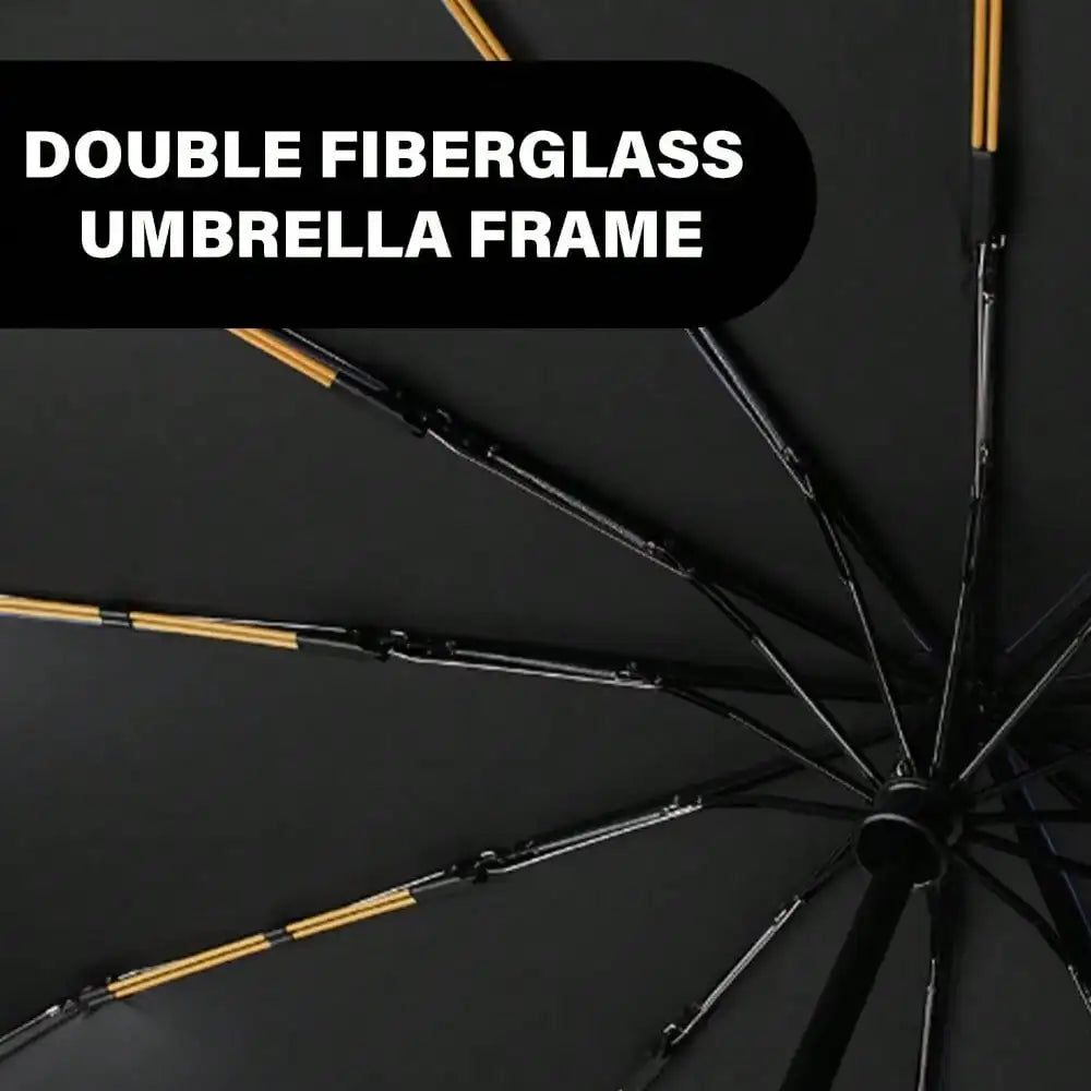 Automatic Black Glue Folding Rain Umbrella Reinforcement And Thickening For Sun And Rain Protection Umbrella