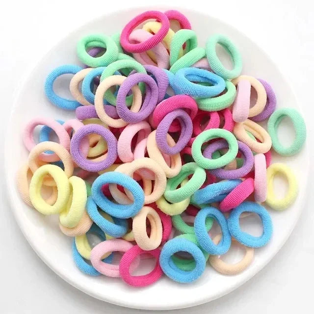 Bunte Basic Haargummis Scrunchie Gummiband Pferdeschwanz Halterung Mode Haar Accessoires für Mädchen