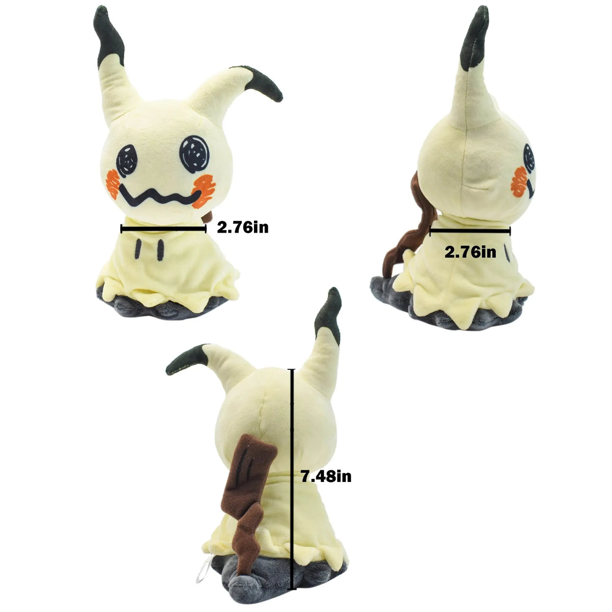 Mimikyu Eevee Plüschtier, Geburtstagsgeschenke für Kinder, Weihnachten, Anime-Charakter-Puppen 17,8 cm