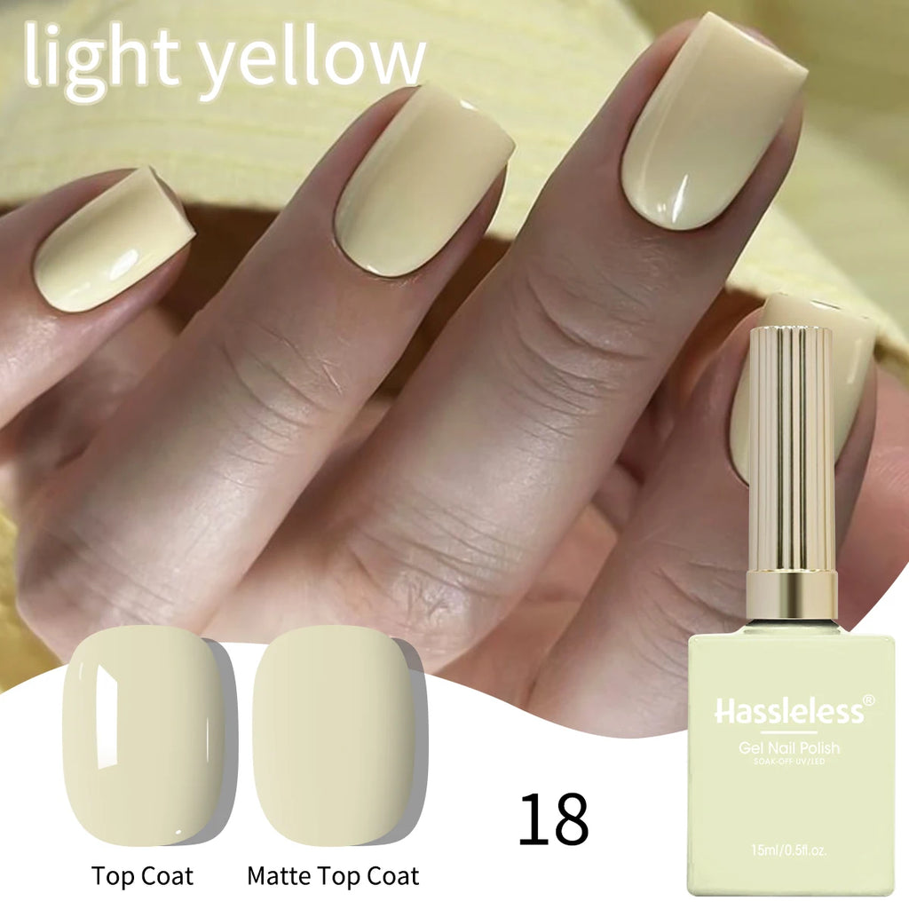 Problemloses 1 Fläschchen (15ml) Hellgelbes Vollfarben-Nagelgel — Einfacher, anfängerfreundlicher Soak-Off-Gel-Nagellack, geeignet für alle Gelegenheiten