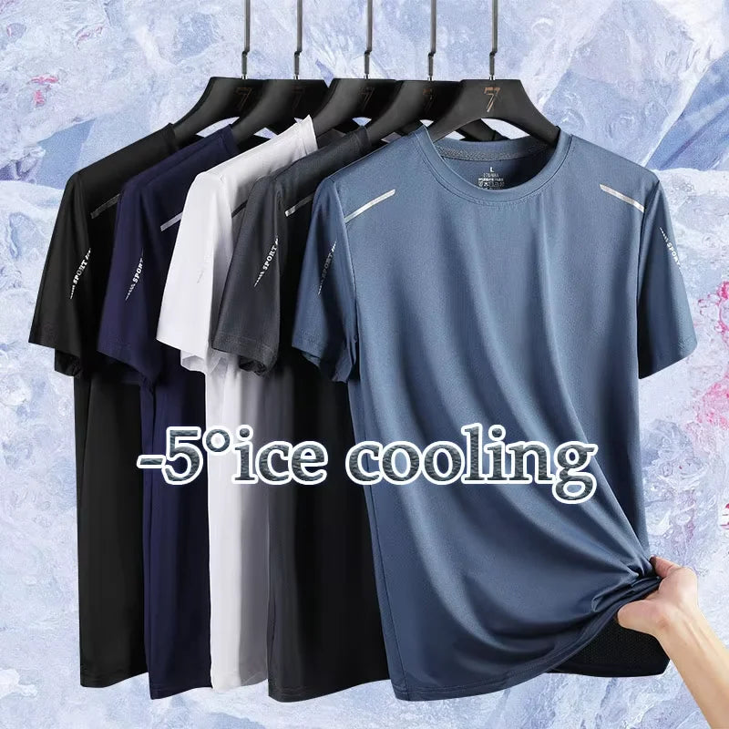 Sommer Herren Lauf-T-Shirts schnelltrocknend atmungsaktiv zum Wandern Angeln weiche Elastizität Outdoor-Sport Kurzarmshirt